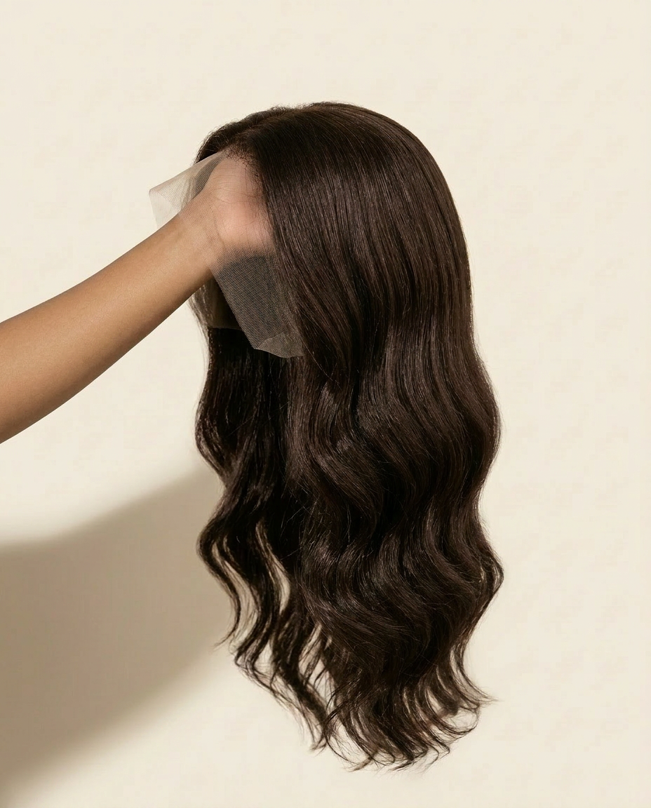 Natural Soft Black Lace Top Wig