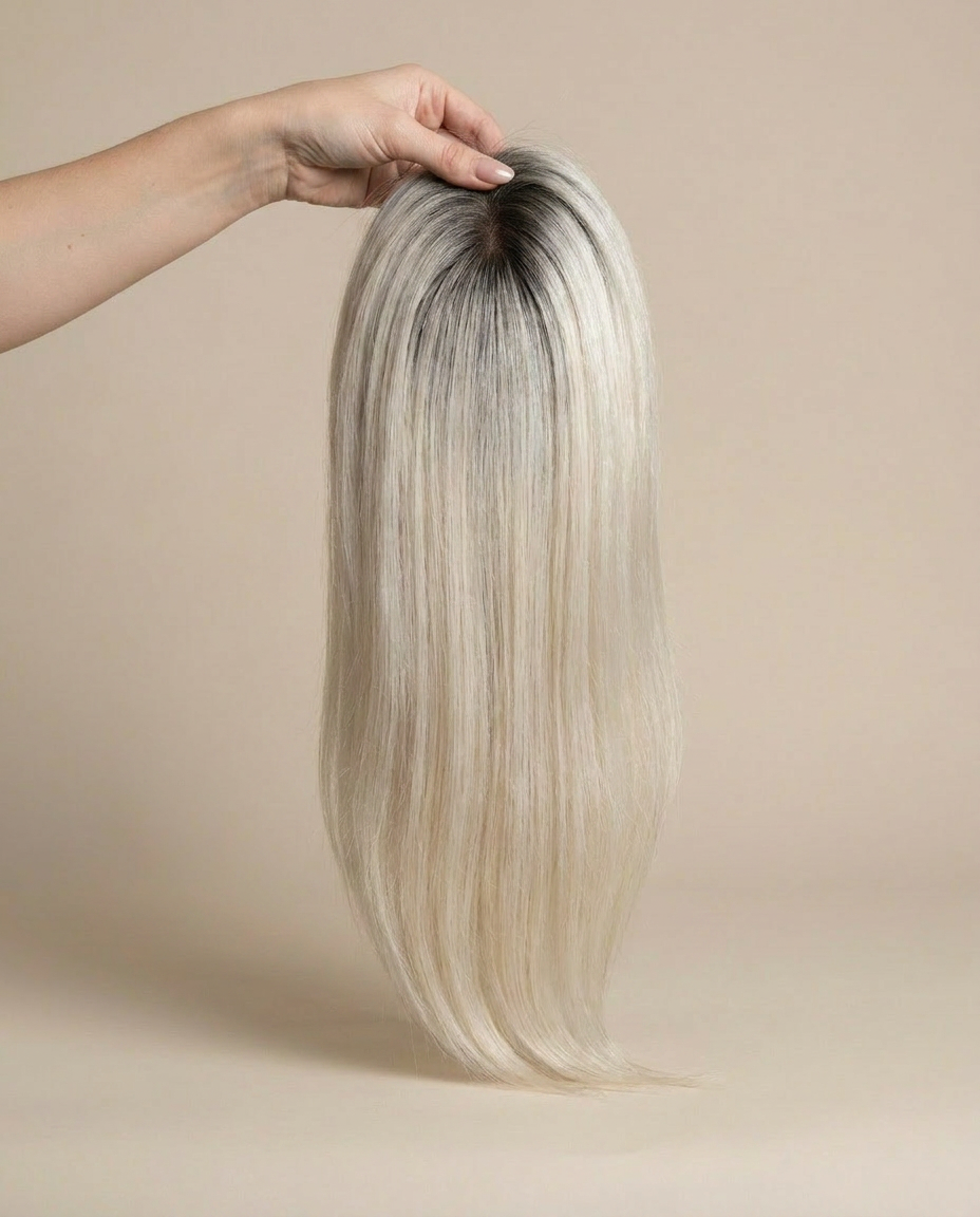 Ash Blonde Lace Front Silk Topper