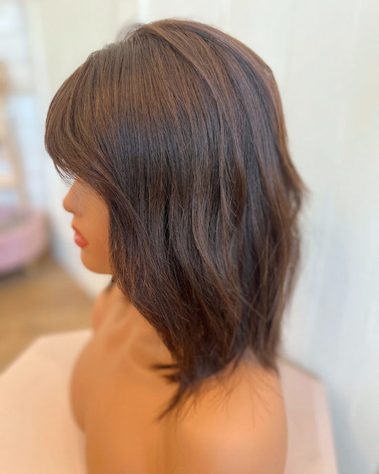 Brown Silk Top with Lace Front Wig