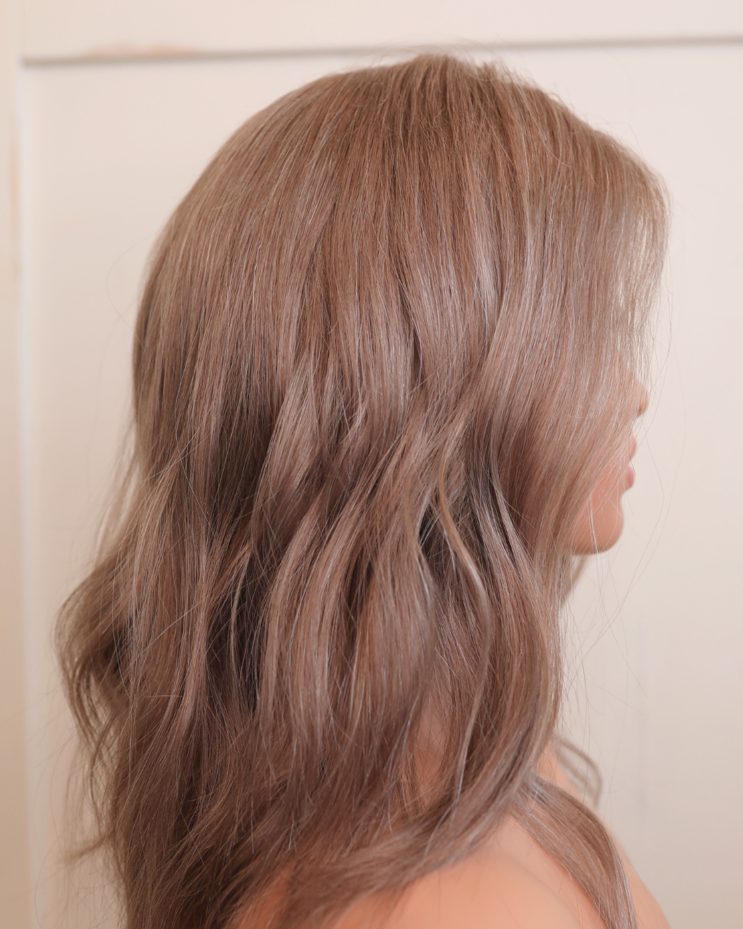 Ashy Medium Blonde Lace Front Silk Top Wig - 12"