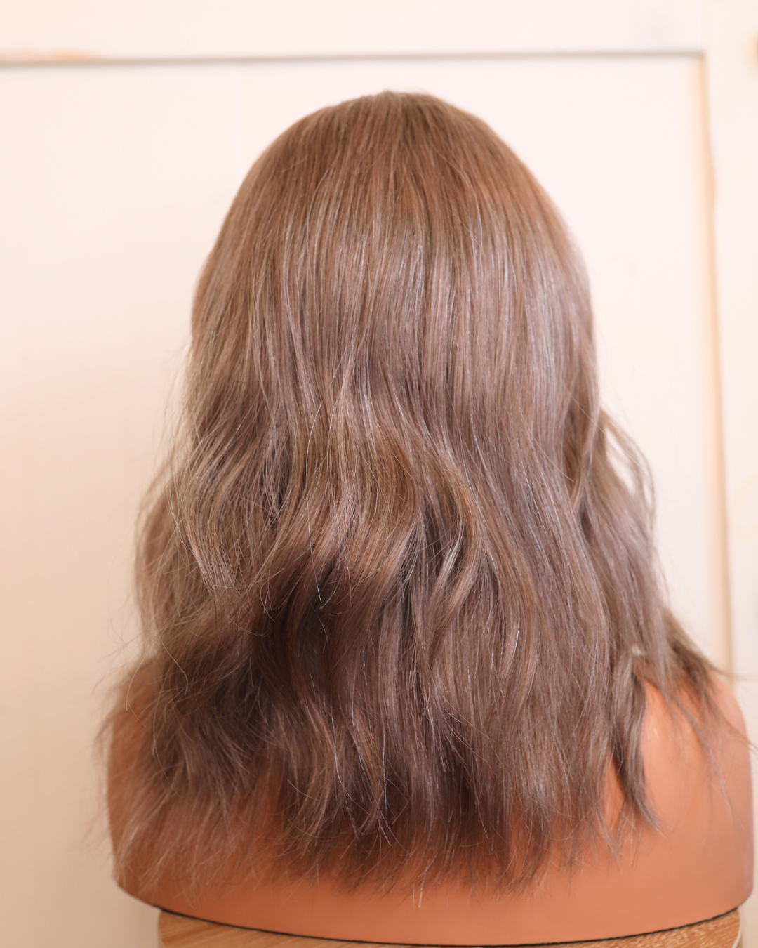 Ashy Medium Blonde Lace Front Silk Top Wig - 12"