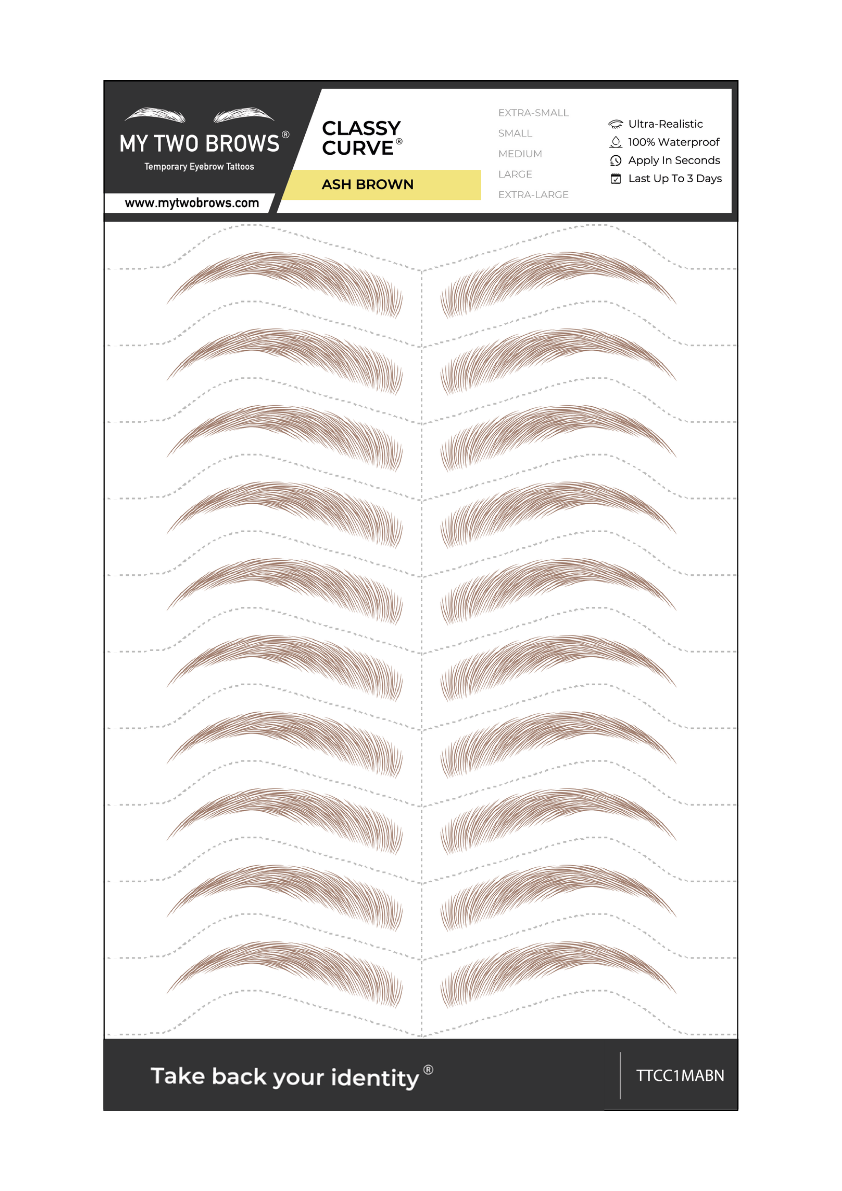 Classy Curve Temporary Eyebrow Tattoos