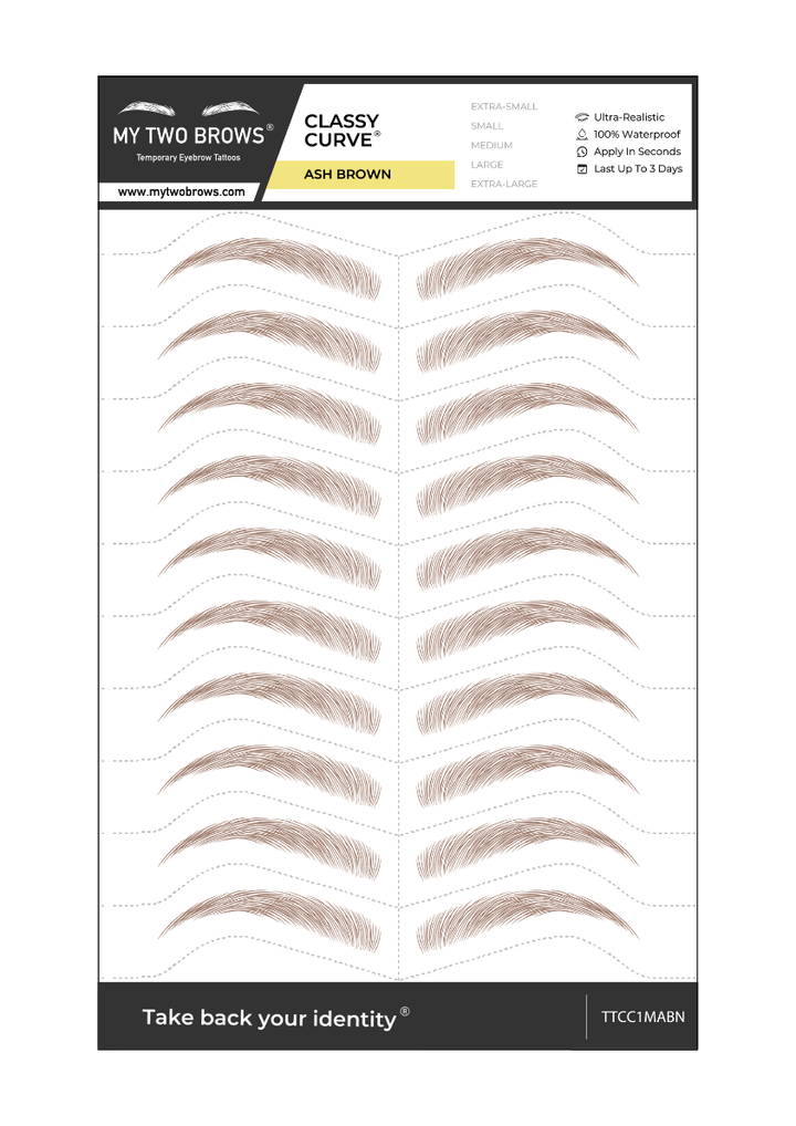 Classy Curve Temporary Eyebrow Tattoos