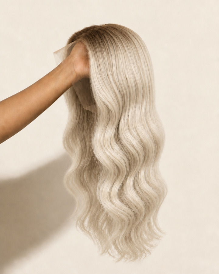 Ash Blonde Silk Top Lace Front Wig