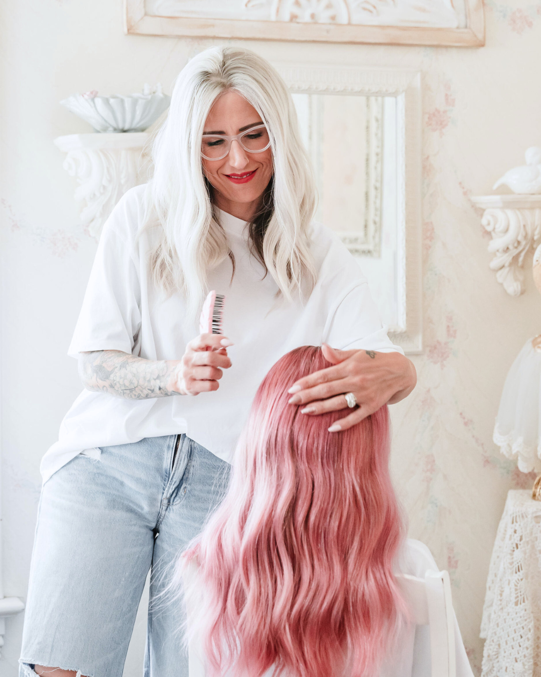 Pink Lace Wig