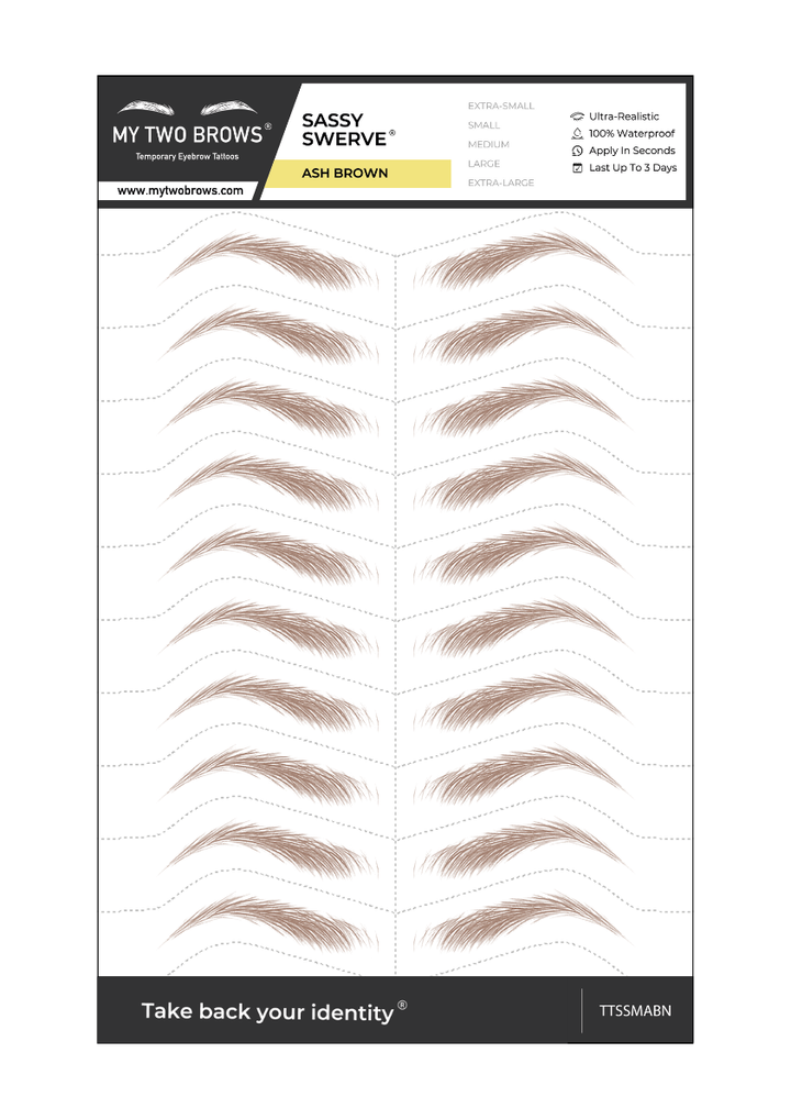 The Sassy Curve Temporary Eyebrow Tattoos